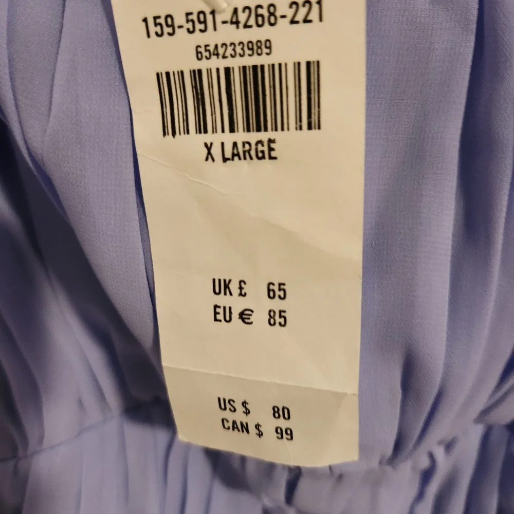 Abercrombie & Fitch Lavender Puff-Sleeve Mini Dress - Picture 3 of 7